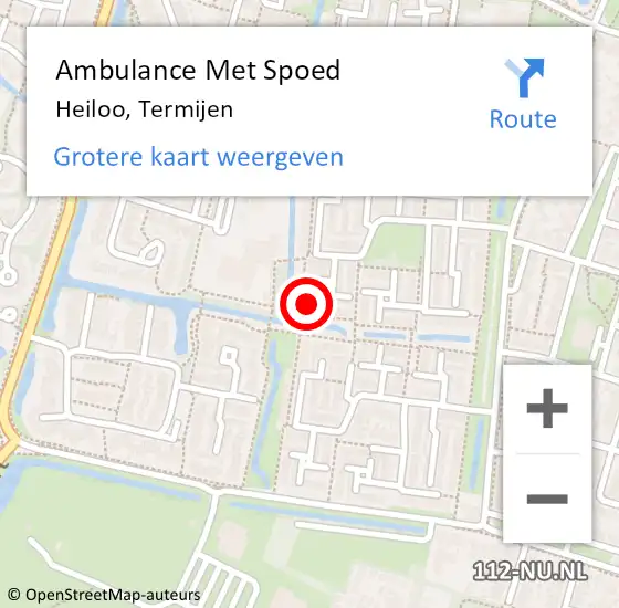 Locatie op kaart van de 112 melding: Ambulance Met Spoed Naar Heiloo, Termijen op 27 mei 2023 23:52