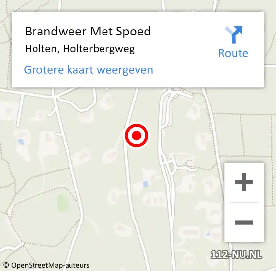 Locatie op kaart van de 112 melding: Brandweer Met Spoed Naar Holten, Holterbergweg op 27 mei 2023 23:52