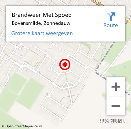 Locatie op kaart van de 112 melding: Brandweer Met Spoed Naar Bovensmilde, Zonnedauw op 28 mei 2023 01:13