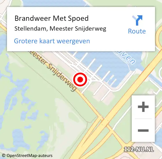 Locatie op kaart van de 112 melding: Brandweer Met Spoed Naar Stellendam, Meester Snijderweg op 28 mei 2023 08:09