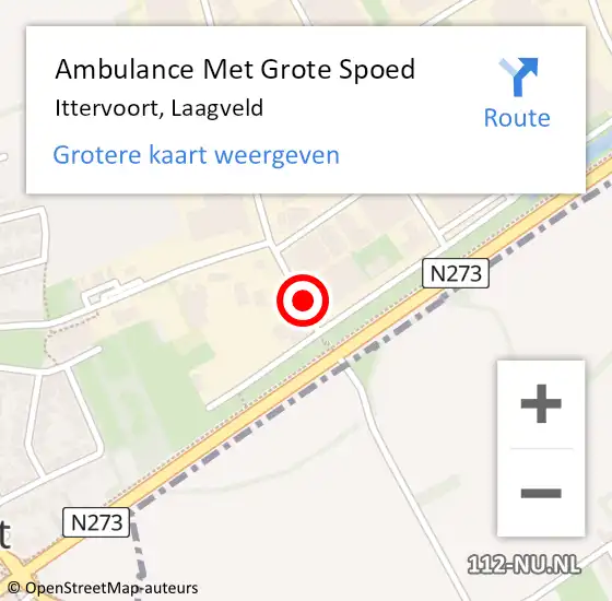 Locatie op kaart van de 112 melding: Ambulance Met Grote Spoed Naar Ittervoort, Laagveld op 28 mei 2023 15:15