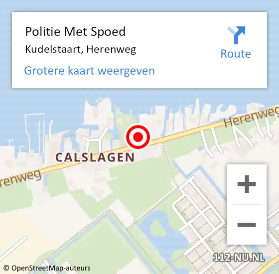 Locatie op kaart van de 112 melding: Politie Met Spoed Naar Kudelstaart, Herenweg op 28 mei 2023 15:16