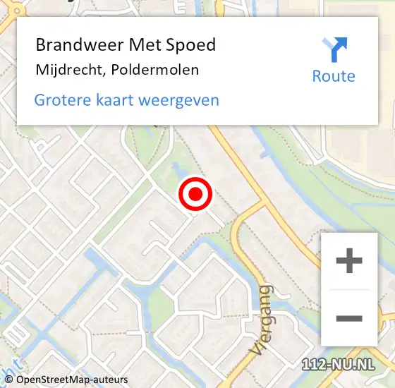 Locatie op kaart van de 112 melding: Brandweer Met Spoed Naar Mijdrecht, Poldermolen op 28 mei 2023 16:42