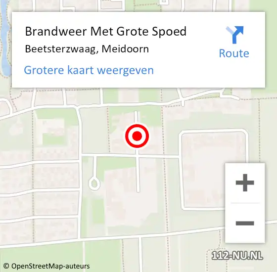 Locatie op kaart van de 112 melding: Brandweer Met Grote Spoed Naar Beetsterzwaag, Meidoorn op 28 mei 2023 17:20