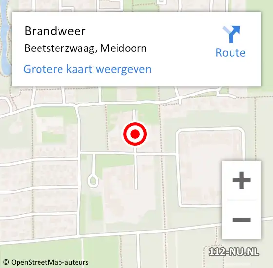 Locatie op kaart van de 112 melding: Brandweer Beetsterzwaag, Meidoorn op 28 mei 2023 17:23