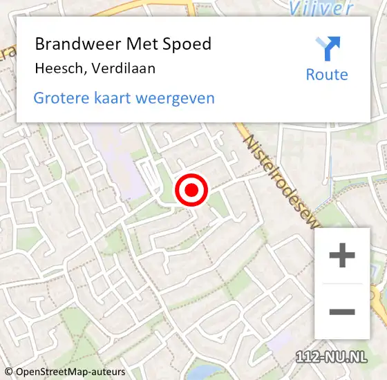 Locatie op kaart van de 112 melding: Brandweer Met Spoed Naar Heesch, Verdilaan op 28 mei 2023 21:24