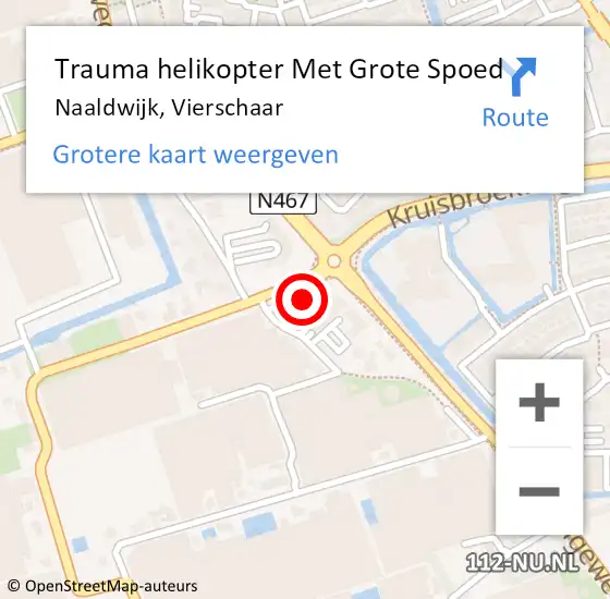 Locatie op kaart van de 112 melding: Trauma helikopter Met Grote Spoed Naar Naaldwijk, Vierschaar op 29 mei 2023 00:52