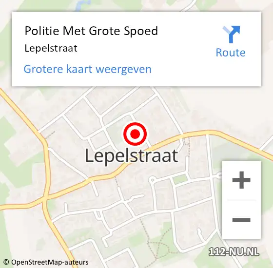 Locatie op kaart van de 112 melding: Politie Met Grote Spoed Naar Lepelstraat op 29 mei 2023 09:15