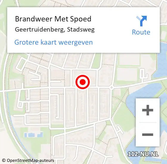 Locatie op kaart van de 112 melding: Brandweer Met Spoed Naar Geertruidenberg, Stadsweg op 29 mei 2023 10:44