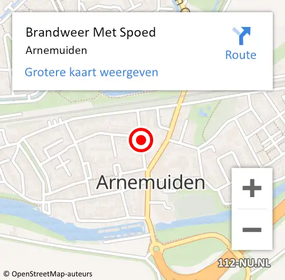 Locatie op kaart van de 112 melding: Brandweer Met Spoed Naar Arnemuiden op 29 mei 2023 16:15