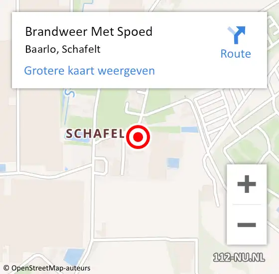 Locatie op kaart van de 112 melding: Brandweer Met Spoed Naar Baarlo, Schafelt op 29 mei 2023 17:12