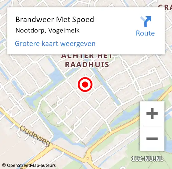 Locatie op kaart van de 112 melding: Brandweer Met Spoed Naar Nootdorp, Vogelmelk op 29 mei 2023 18:56