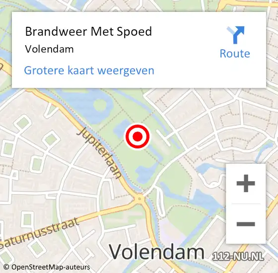 Locatie op kaart van de 112 melding: Brandweer Met Spoed Naar Volendam op 12 oktober 2013 20:13