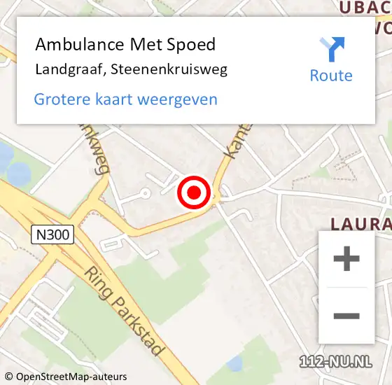 Locatie op kaart van de 112 melding: Ambulance Met Spoed Naar Landgraaf, Steenenkruisweg op 27 augustus 2014 09:26