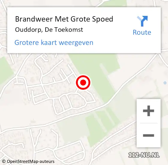 Locatie op kaart van de 112 melding: Brandweer Met Grote Spoed Naar Ouddorp, De Toekomst op 30 mei 2023 09:24