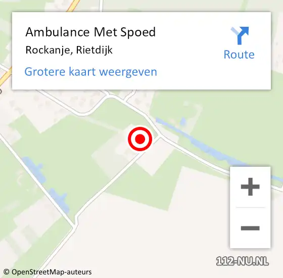 Locatie op kaart van de 112 melding: Ambulance Met Spoed Naar Rockanje, Rietdijk op 27 augustus 2014 09:40