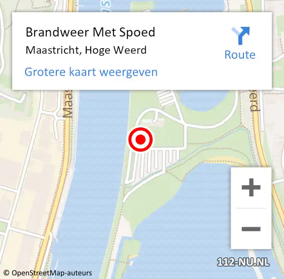 Locatie op kaart van de 112 melding: Brandweer Met Spoed Naar Maastricht, Hoge Weerd op 30 mei 2023 11:30