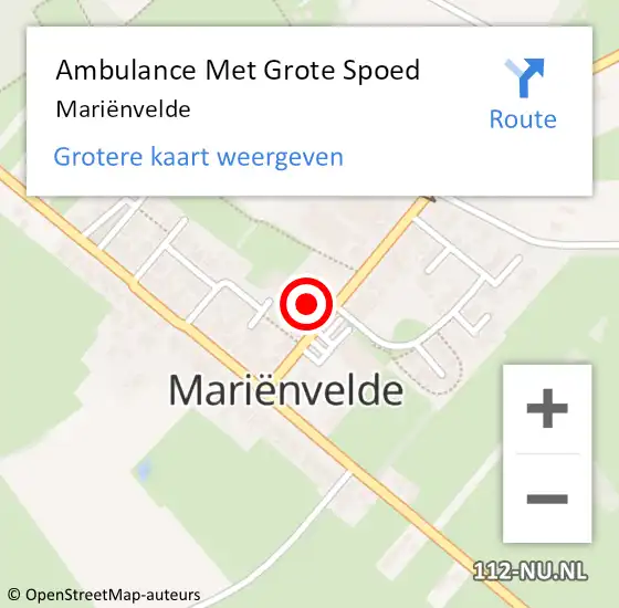 Locatie op kaart van de 112 melding: Ambulance Met Grote Spoed Naar Mariënvelde op 30 mei 2023 12:00