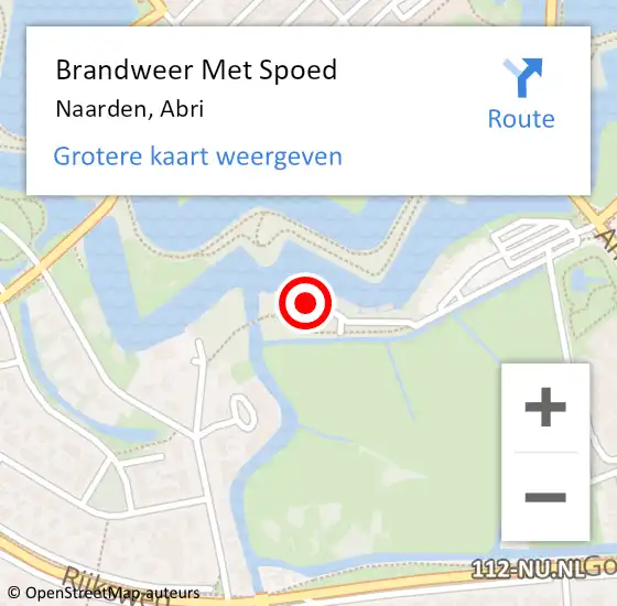 Locatie op kaart van de 112 melding: Brandweer Met Spoed Naar Naarden, Abri op 30 mei 2023 13:46