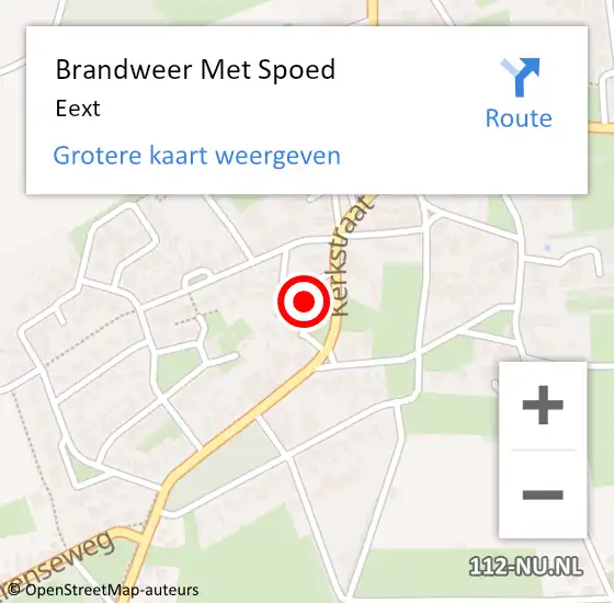 Locatie op kaart van de 112 melding: Brandweer Met Spoed Naar Eext op 30 mei 2023 17:02