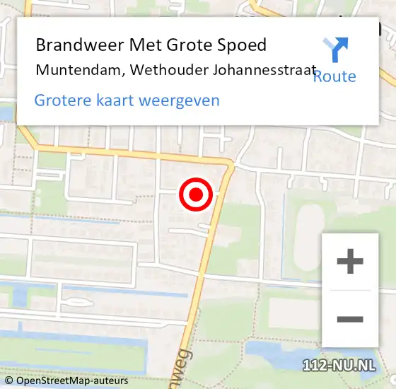 Locatie op kaart van de 112 melding: Brandweer Met Grote Spoed Naar Muntendam, Wethouder Johannesstraat op 12 oktober 2013 20:24