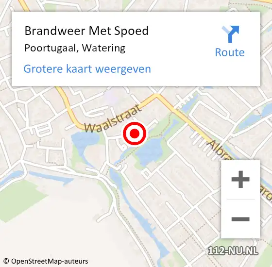 Locatie op kaart van de 112 melding: Brandweer Met Spoed Naar Poortugaal, Watering op 30 mei 2023 23:29