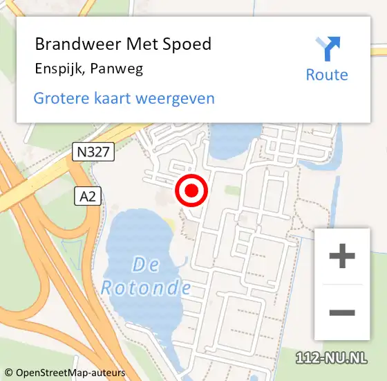 Locatie op kaart van de 112 melding: Brandweer Met Spoed Naar Enspijk, Panweg op 31 mei 2023 01:32