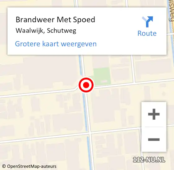 Locatie op kaart van de 112 melding: Brandweer Met Spoed Naar Waalwijk, Schutweg op 31 mei 2023 09:36
