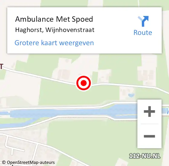 Locatie op kaart van de 112 melding: Ambulance Met Spoed Naar Haghorst, Wijnhovenstraat op 27 augustus 2014 11:28