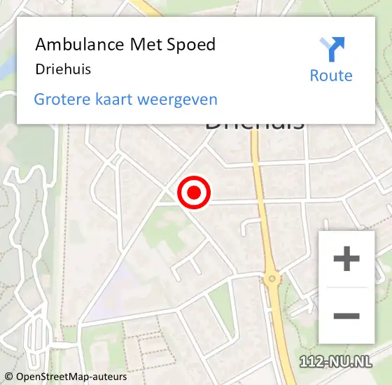 Locatie op kaart van de 112 melding: Ambulance Met Spoed Naar Driehuis op 31 mei 2023 12:05