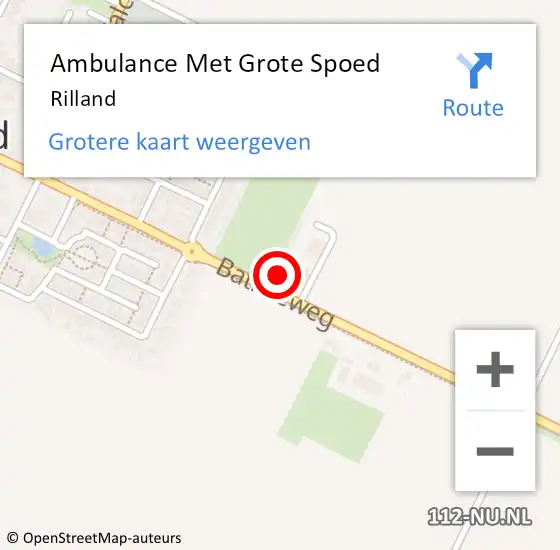 Locatie op kaart van de 112 melding: Ambulance Met Grote Spoed Naar Rilland op 31 mei 2023 14:09