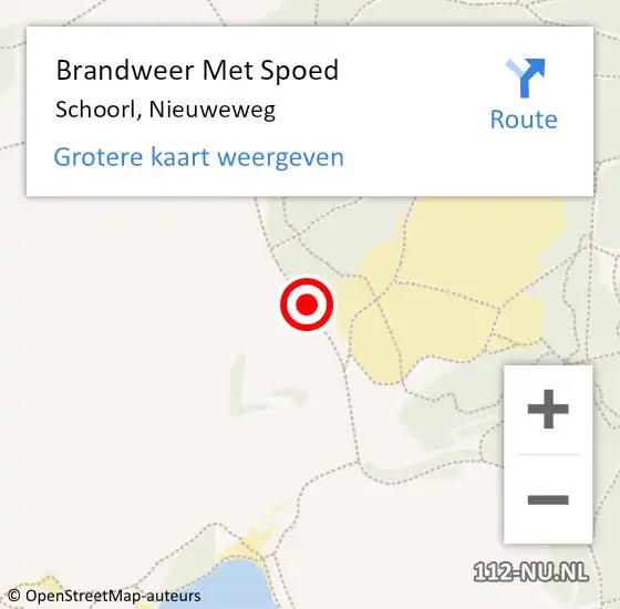 Locatie op kaart van de 112 melding: Brandweer Met Spoed Naar Schoorl, Nieuweweg op 27 augustus 2014 11:52