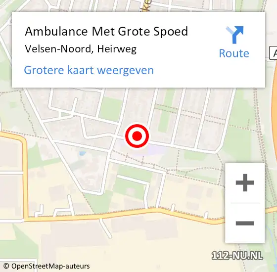 Locatie op kaart van de 112 melding: Ambulance Met Grote Spoed Naar Velsen-Noord, Heirweg op 31 mei 2023 15:15