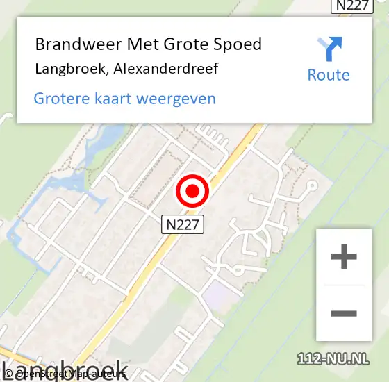 Locatie op kaart van de 112 melding: Brandweer Met Grote Spoed Naar Langbroek, Alexanderdreef op 31 mei 2023 20:40
