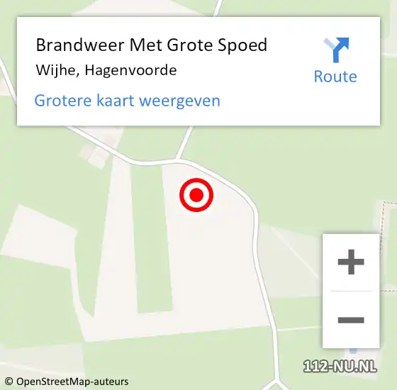 Locatie op kaart van de 112 melding: Brandweer Met Grote Spoed Naar Wijhe, Hagenvoorde op 31 mei 2023 21:05