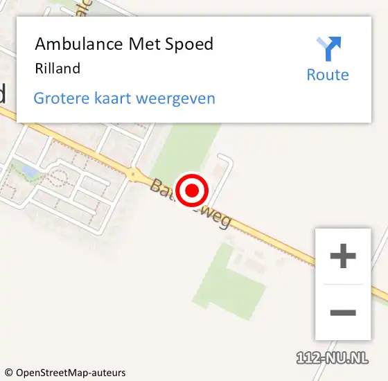 Locatie op kaart van de 112 melding: Ambulance Met Spoed Naar Rilland op 31 mei 2023 21:46