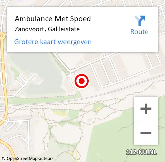 Locatie op kaart van de 112 melding: Ambulance Met Spoed Naar Zandvoort, Galileistate op 31 mei 2023 22:47