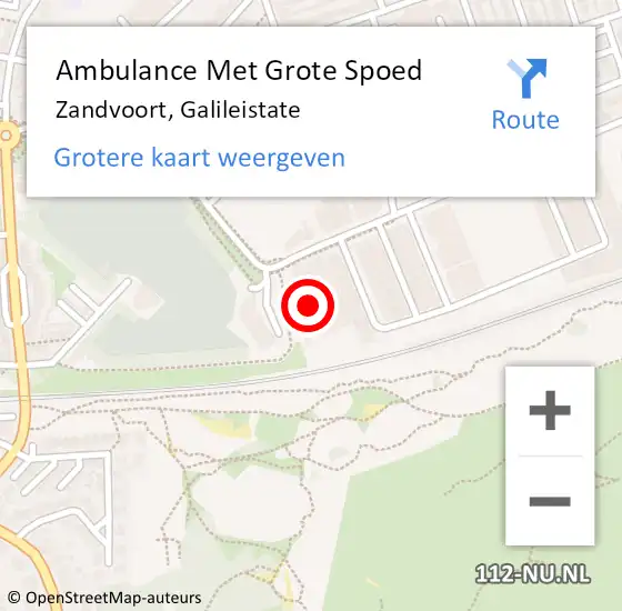 Locatie op kaart van de 112 melding: Ambulance Met Grote Spoed Naar Zandvoort, Galileistate op 31 mei 2023 23:24