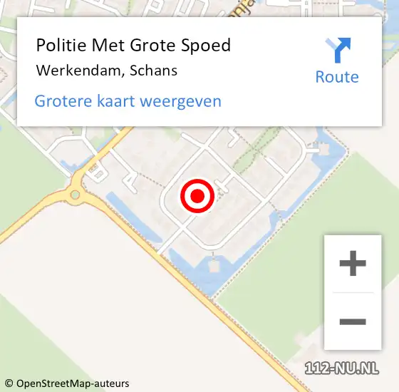 Locatie op kaart van de 112 melding: Politie Met Grote Spoed Naar Werkendam, Schans op 1 juni 2023 08:03