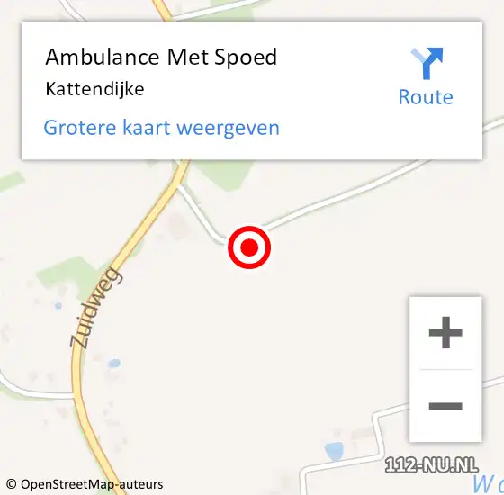 Locatie op kaart van de 112 melding: Ambulance Met Spoed Naar Kattendijke op 1 juni 2023 10:59