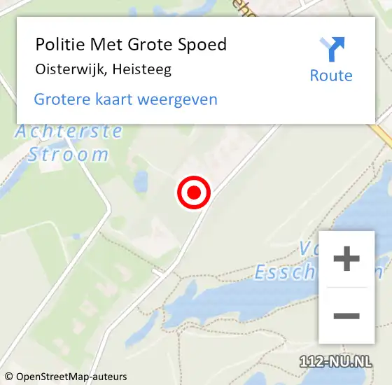 Locatie op kaart van de 112 melding: Politie Met Grote Spoed Naar Oisterwijk, Heisteeg op 1 juni 2023 13:15