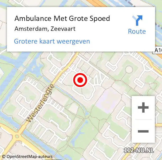 Locatie op kaart van de 112 melding: Ambulance Met Grote Spoed Naar Amsterdam, Zeevaart op 1 juni 2023 14:36