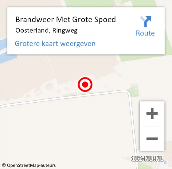 Locatie op kaart van de 112 melding: Brandweer Met Grote Spoed Naar Oosterland, Ringweg op 1 juni 2023 14:58