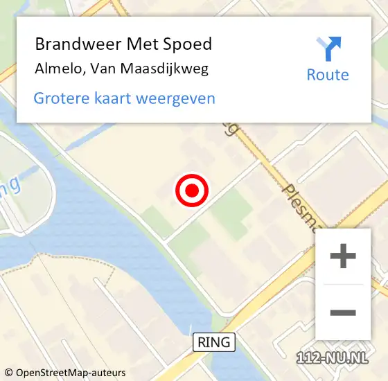 Locatie op kaart van de 112 melding: Brandweer Met Spoed Naar Almelo, Van Maasdijkweg op 1 juni 2023 16:15