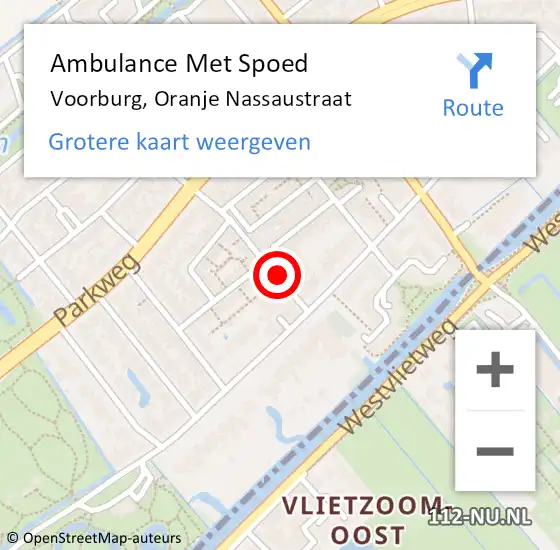 Locatie op kaart van de 112 melding: Ambulance Met Spoed Naar Voorburg, Oranje Nassaustraat op 2 juni 2023 11:00