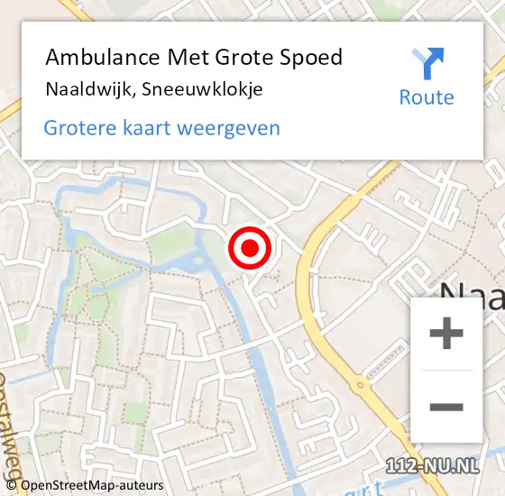 Locatie op kaart van de 112 melding: Ambulance Met Grote Spoed Naar Naaldwijk, Sneeuwklokje op 2 juni 2023 11:47