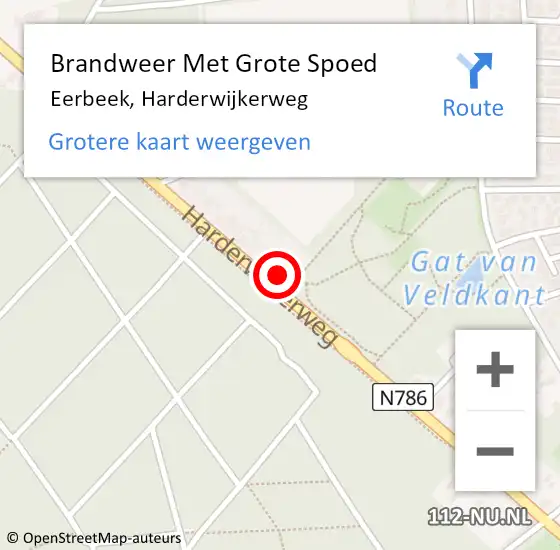 Locatie op kaart van de 112 melding: Brandweer Met Grote Spoed Naar Eerbeek, Harderwijkerweg op 2 juni 2023 15:24