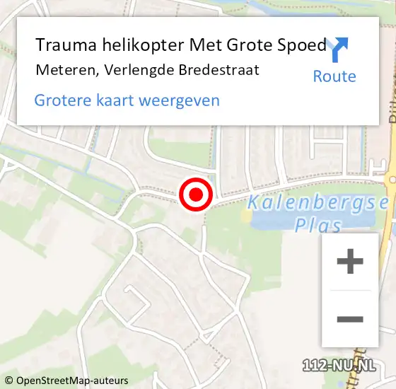 Locatie op kaart van de 112 melding: Trauma helikopter Met Grote Spoed Naar Meteren, Verlengde Bredestraat op 2 juni 2023 17:37