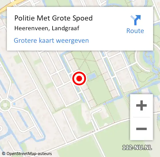 Locatie op kaart van de 112 melding: Politie Met Grote Spoed Naar Heerenveen, Landgraaf op 2 juni 2023 19:21