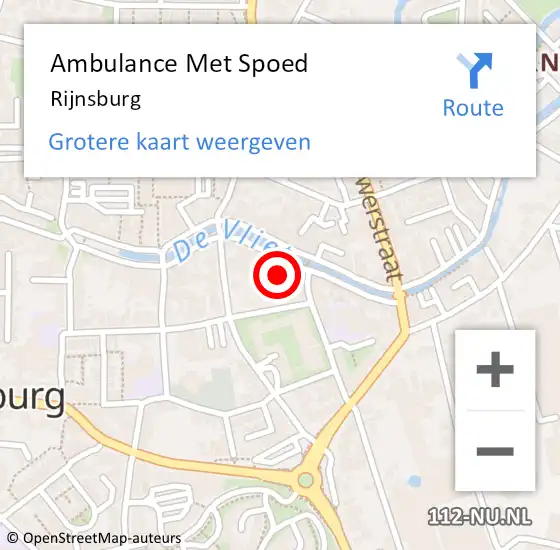 Locatie op kaart van de 112 melding: Ambulance Met Spoed Naar Rijnsburg op 3 juni 2023 00:54